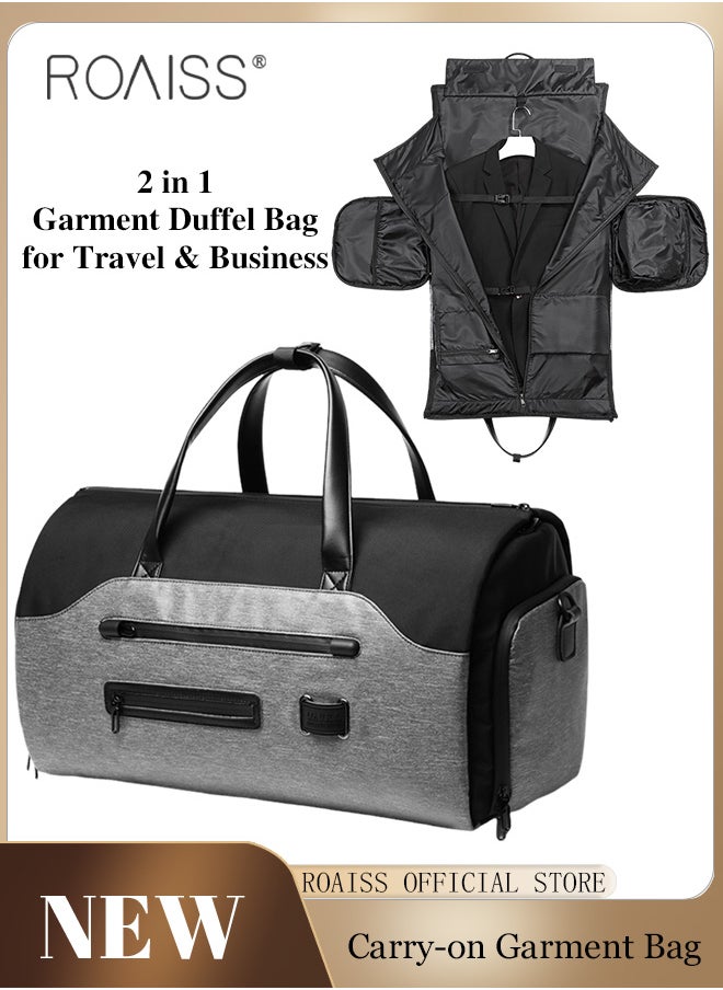 roaiss Large Capacity Outdoor Travel Bag Portable Suit Garment Storage Bag Foldable Business Luggage Bag with Multifunctional Organizer Suitable for Carrying and Storing Travel Essentials  - Image 1