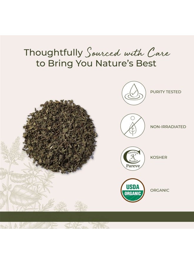 Starwest Botanicals Organic Lemon Balm Leaves - Dried Herb for Tea, Loose Leaf Natural Herb, Cut & Sifted Lemon Balm Leaf, Certified Kosher, Non-GMO - 4 oz Bag  - Image 4