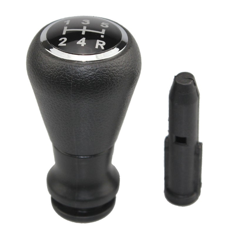 Gear Shift Knob: Black Premium Plastic - Durable Comfortable 5 Speed Gear Shift Knob Head for Citroen Peugeot 206 207 307 Car Replacement - Image 1