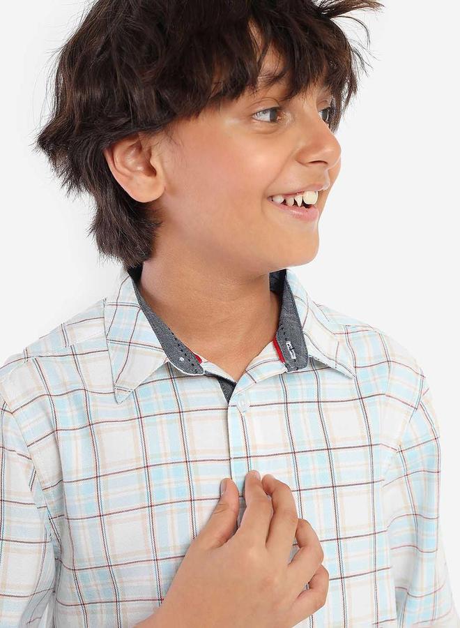 بونكيدز قميص قطني أزرق مطبوع للأولاد بمقاس عادي - Image 2