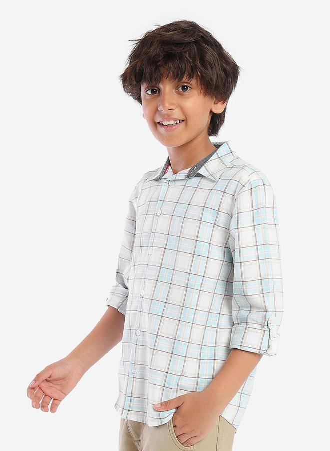 بونكيدز قميص قطني أزرق مطبوع للأولاد بمقاس عادي - Image 3