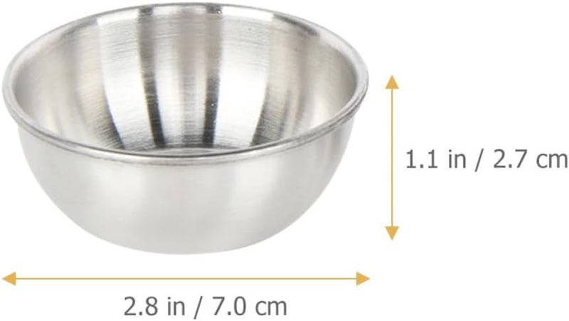 Stainless Steel Sauce Cups 4pcs Set, Kitchen Sauce Holder and Dipping Bowls for Condiments and Vegetable Salad Dressing, Reusable Seasoning Containers for Home and Restaurant Use - Image 2