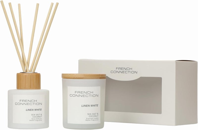 French Connection Pastel Collection Scented Reed Diffuser & Candle Gift Set - Image 1