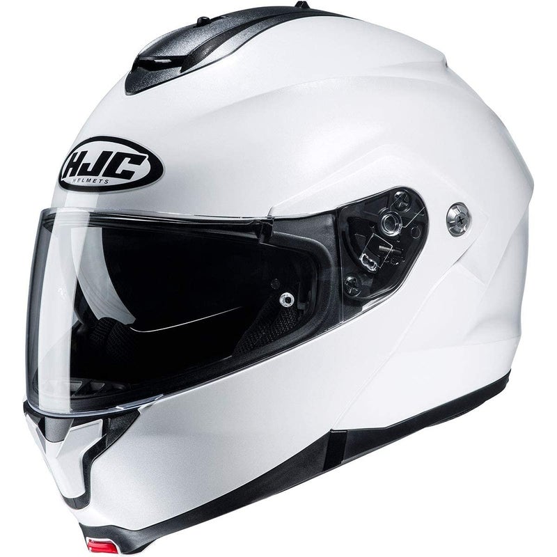 HJC C91 Men's Street Motorcycle Helmet - Semi-Flat Pearl White/Medium - Image 3