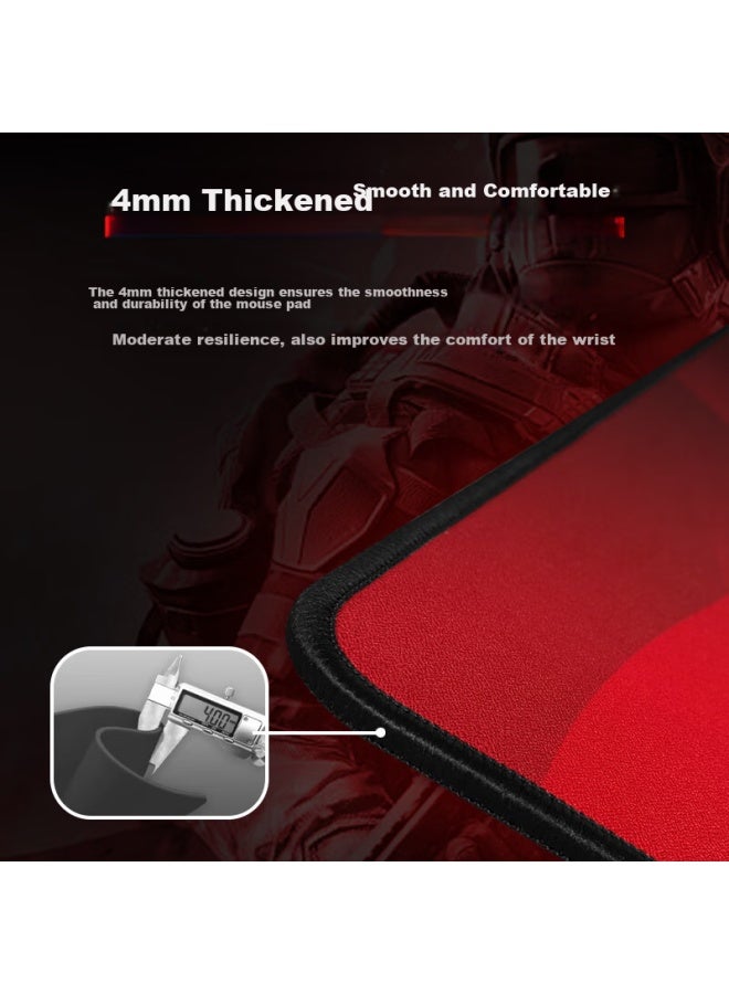 Daryo Dareu High-density Fiber Fine Surface Professional Gaming Mouse Pad, Large Size 480*400*4mm, Office Computer Desk Pad, Pe-t484 Red - Image 4