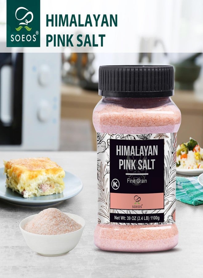Soeos Himalayan Pink Salt, Fine Grain, 39oz (2.4 LB), Non-GMO Himalayan Salt, Kosher Salt, Pink Himalayan Sea Salt - Image 4