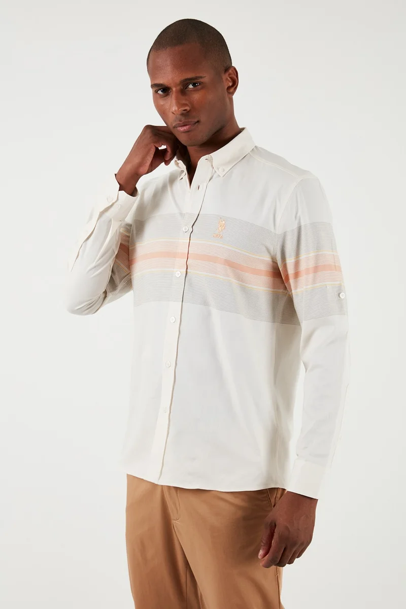 U.S. Polo Assn. BASE. Polo Assn. Base. Polo Button Collar 100% Cotton Regular Fit Shirt Men's Shirt G081GL0041831534