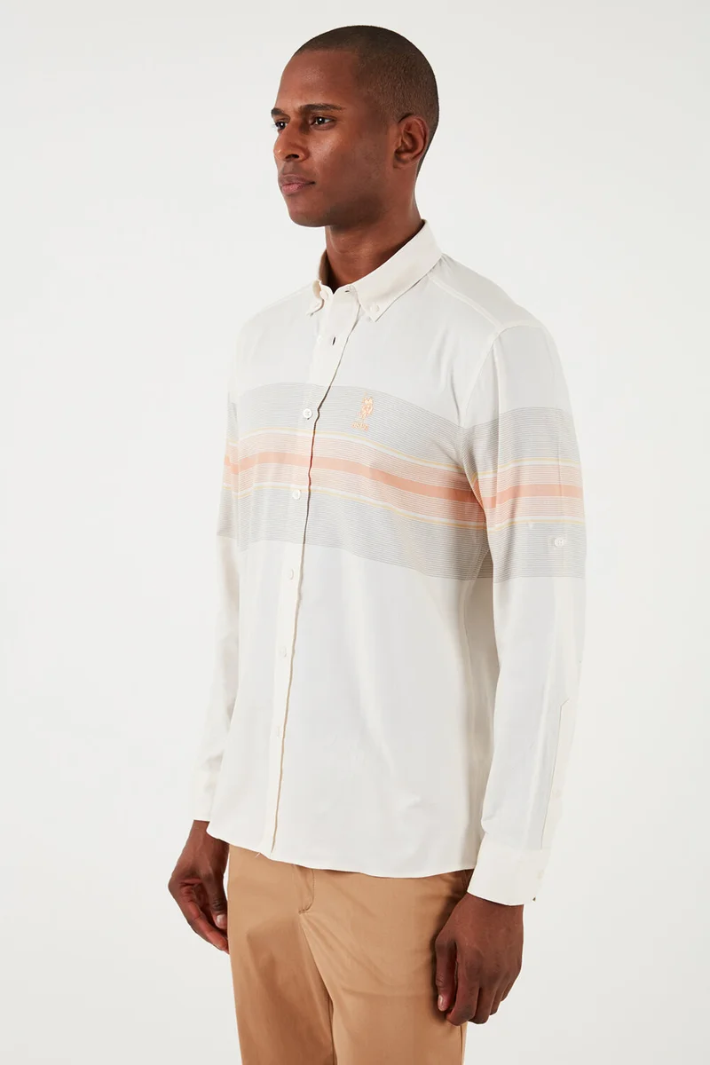 U.S. Polo Assn. BASE. Polo Assn. Base. Polo Button Collar 100% Cotton Regular Fit Shirt Men's Shirt G081GL0041831534