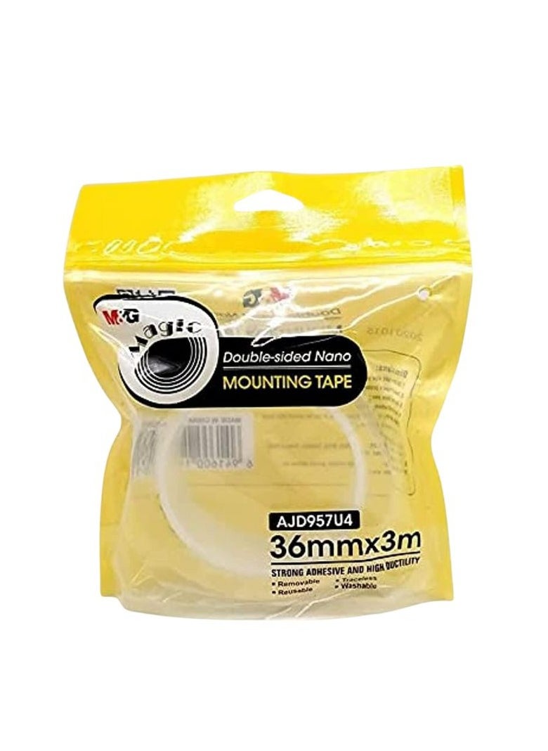 ام اند جي - Chenguang Nano Mounting Transparent Tape  Tape 36mm*3m - No:AJD957BT - Image 1