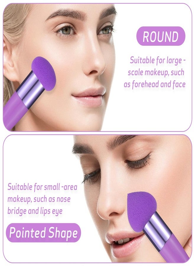 Sibba Makeup Brushes 3 PCS Powder Puff Beauty Blender Blending Sponge Coloring Concealer Applicator Foundation Setting Face Cosmetic Cosmetics Contour Stick Color Cover Sponges Set Women - Image 5