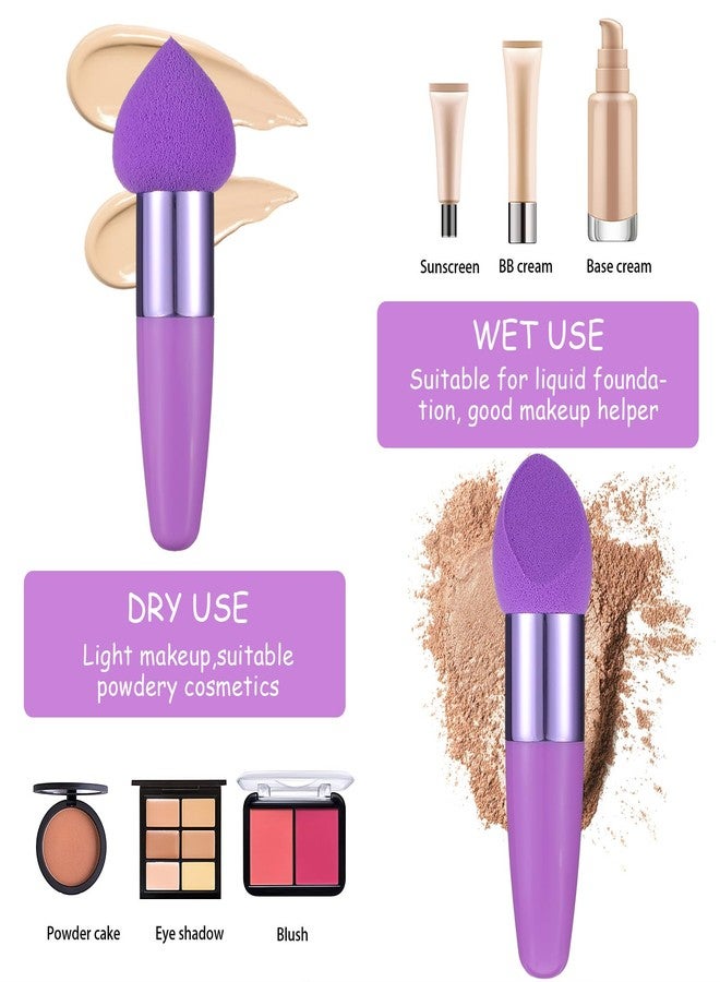 Sibba Makeup Brushes 3 PCS Powder Puff Beauty Blender Blending Sponge Coloring Concealer Applicator Foundation Setting Face Cosmetic Cosmetics Contour Stick Color Cover Sponges Set Women - Image 4