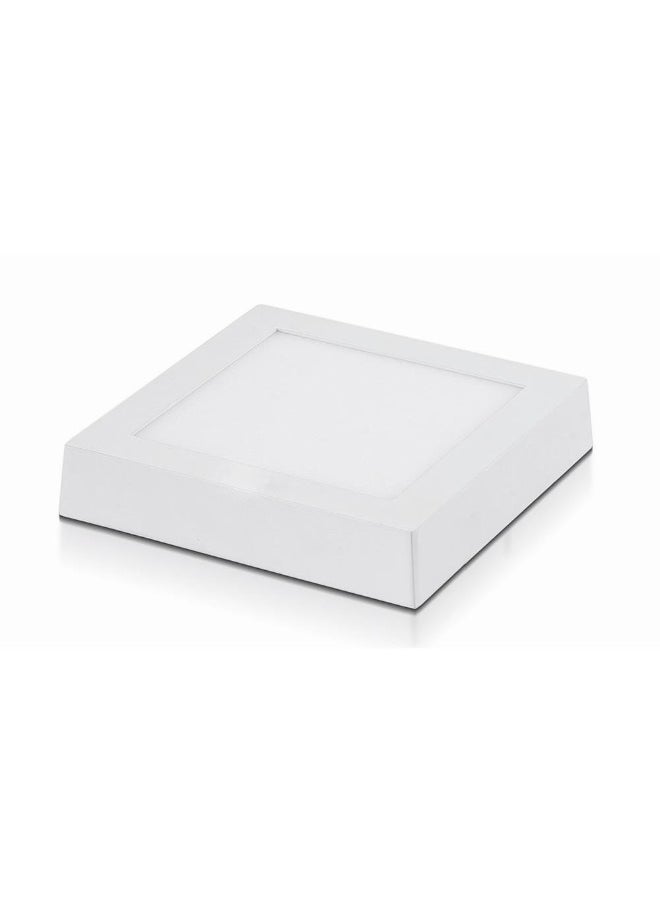 DANUBE HOME Milano New Illumina 30W Led Surface Light Square Indoor Lighting Fixture With 3 Color Changeable Temperature| Durable Die Casting Built - White Finish |Ceiling Lights For Home & Office - 31X31X4Cm 
