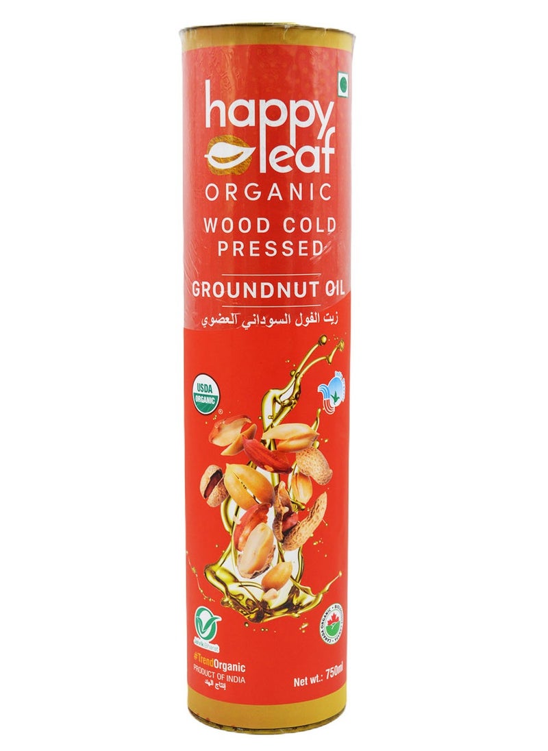 happy leaf organic Organic Groundnut Oil 750ml  - Image 1