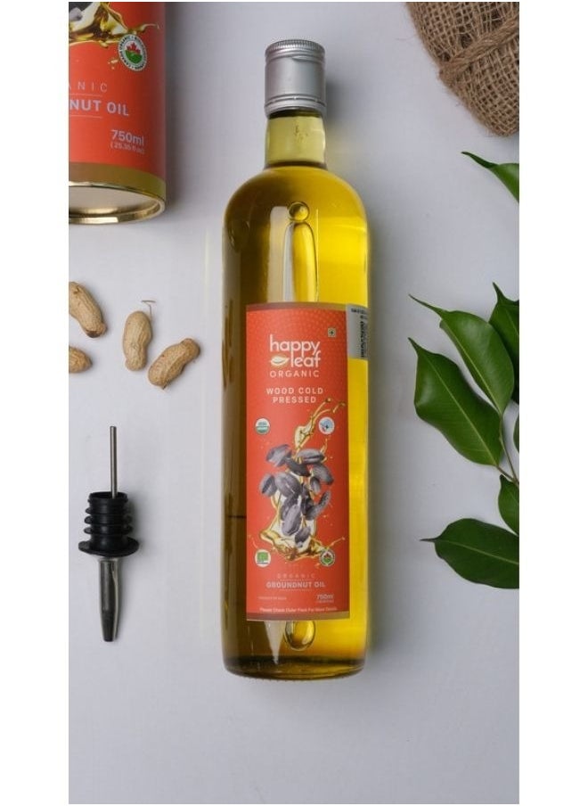happy leaf organic Organic Groundnut Oil 750ml  - Image 2