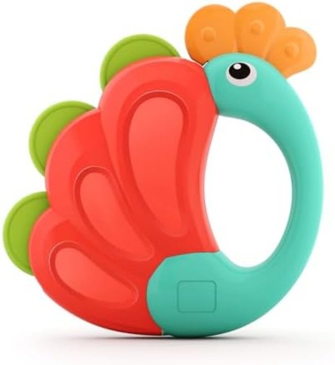Hola Peacock Orchestra Rattle Baby Activity Toy, Easy to Grasp, Fine Motor Skills, Bright Colors, Sensory Toys, Baby Toys,Baby Rattle, Animal Rattle 3M+ - Image 2