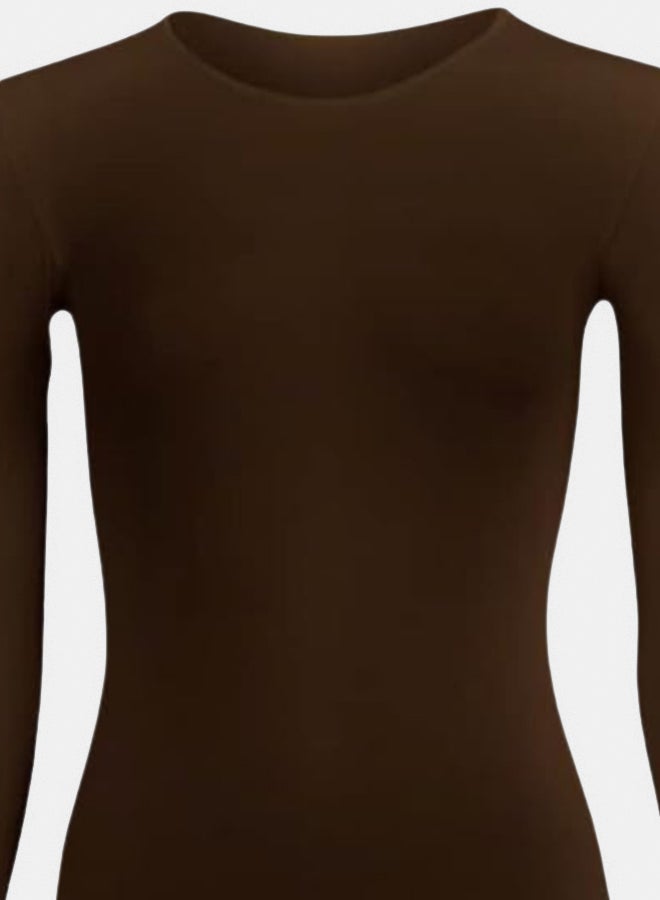 Silvy Lycra Wave3 Round Neck Long Sleeves Bodysuit Underwear For Women - Image 2