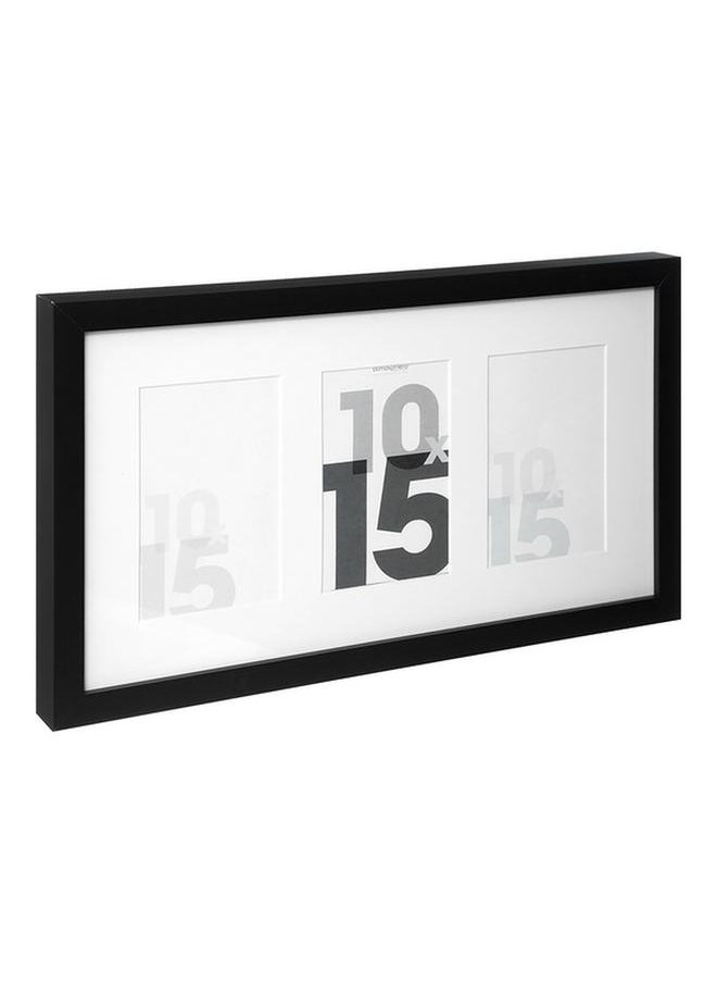 atmosphera 3-Picture Eva Wall Mounted Decorative Easy-Hanging Photo Frame Black 10 x 15cm 193154  - Image 1