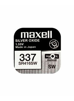 Maxell 10-Pieces Maxell 337 / SR416SW 1.55V Silver Oxide Hg0% Zero Mercury Batteries  - Image 2