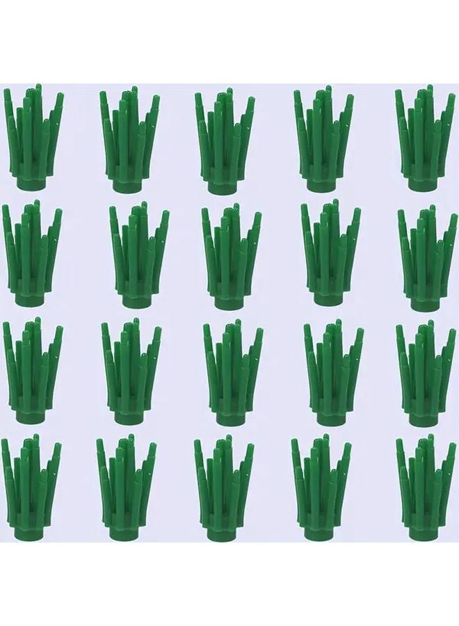 20Pcs Mini Building Block Set Green Grass Leaves Twigs DIY Garden Scene Toys - Image 2