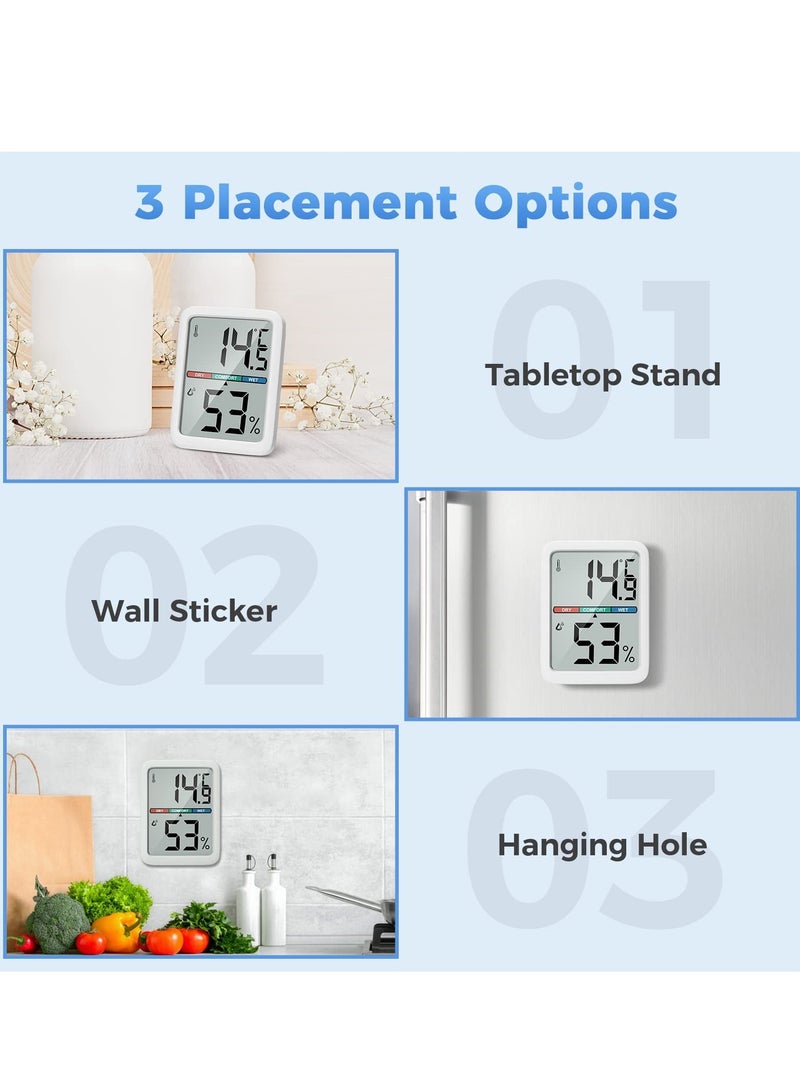 Digital Thermometer Hygrometer, LCD Screen Room Thermometer, Thermometer Hygrometer Indoor with High Accuracy, Suitable for Greenhouse, Home and Office Measuring Devices - Image 5