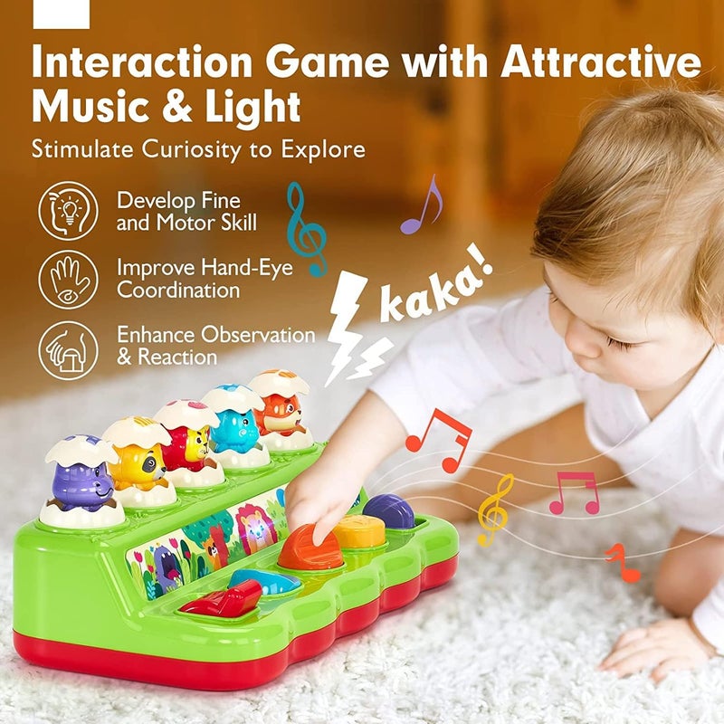 Pop Up Toys for 1 Year Old Boy Girl, Animals Eggs Toy with Music & Sound,Cute Jungle Pop Up Baby Toy,Early Developmental Montessori Cause and Effect Toys for Babies Girls - Image 4