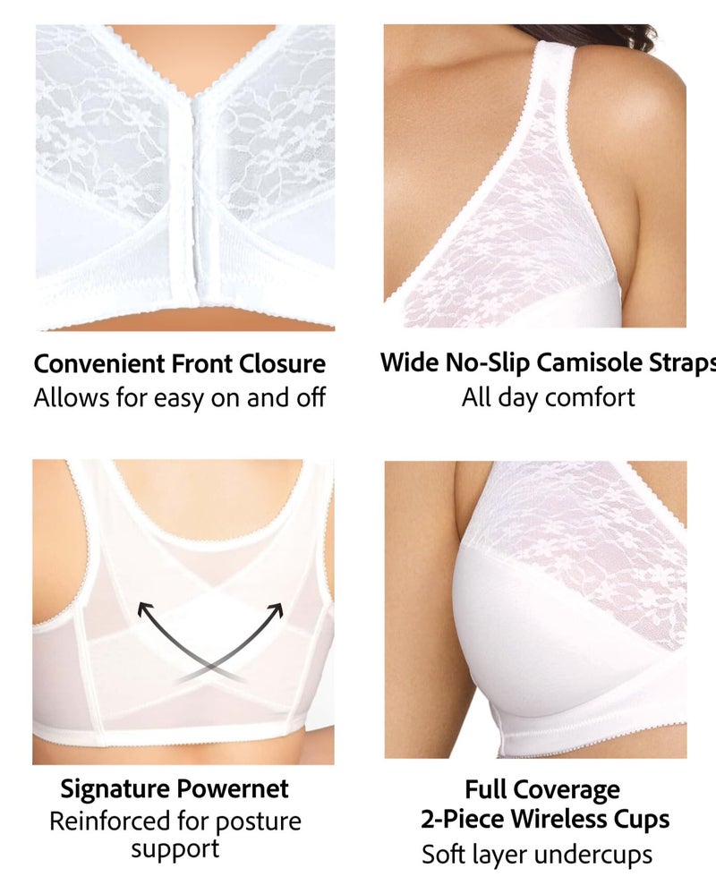 Exquisite Form FULLY Full-Coverage Posture Bra, Wire-Free, Front Closure, Lace #5100565 - Image 2