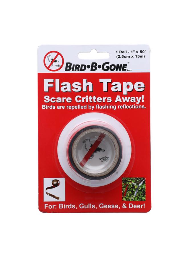 Highly Reflective Scare Critters Away Flash Tape for Assorted Species Red 1inch x 50ft - Image 1