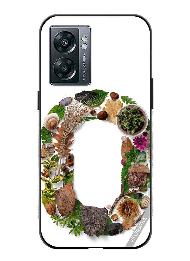 VR CREATIVE Protective Case Cover For Oppo A57 5G Alphabet O Design Multicolour  - Image 1
