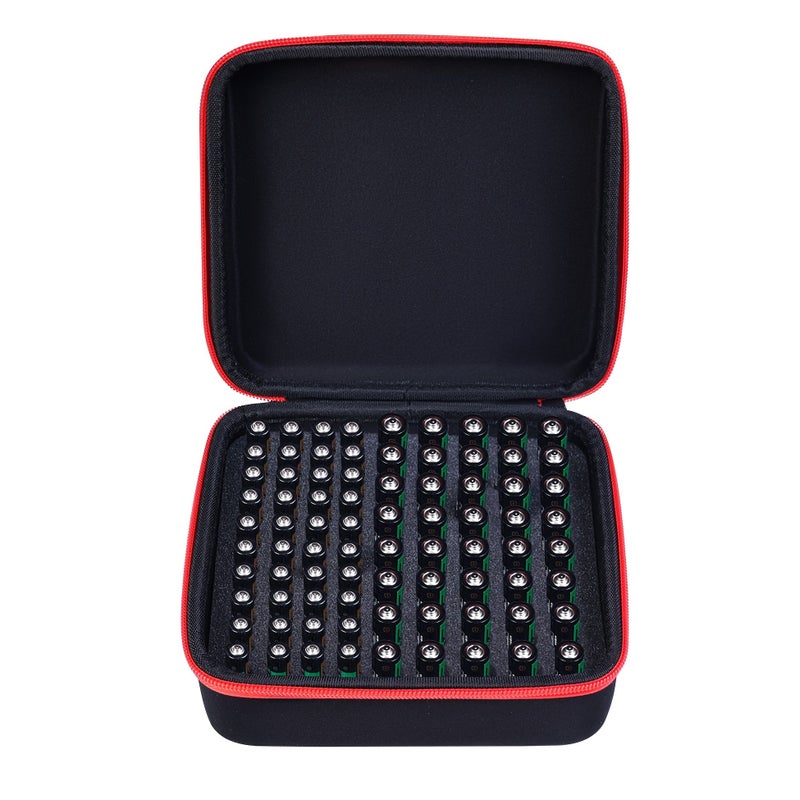 Black Hard Shell Battery Storage Case Holds 64 AA 80 Or 110 AAA - Image 5