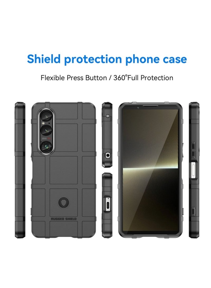 Sony Xperia 1 VI Ultra Rugged Shield – Black, ultra-thin design with shock absorption, anti-slip grip, and premium quality for maximum protection.