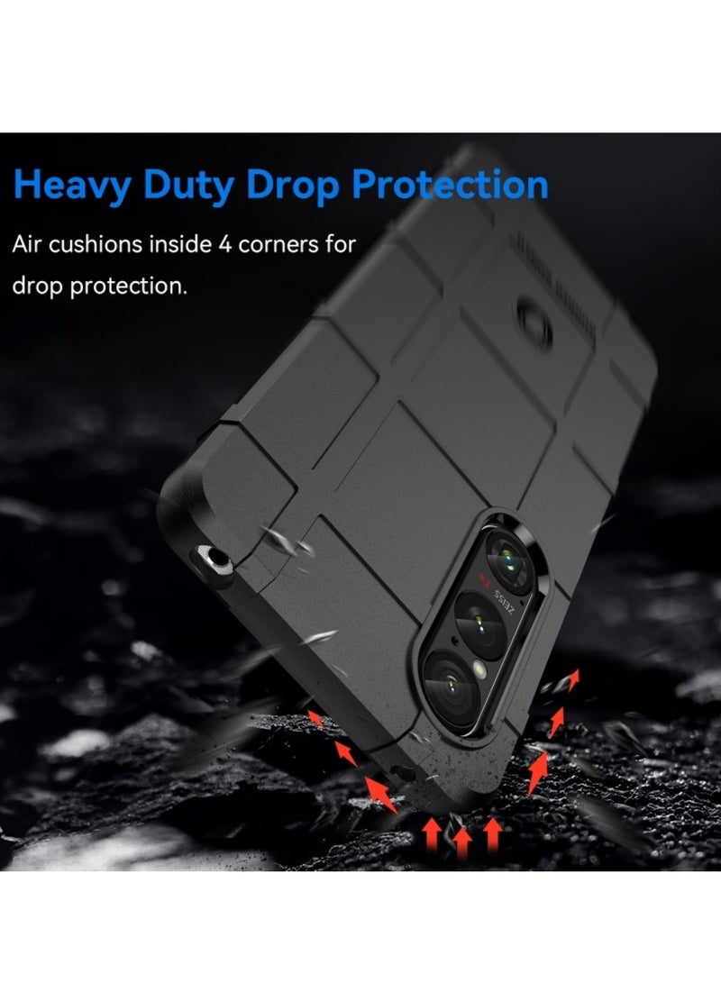 Sony Xperia 1 VI Ultra Rugged Shield – Black, ultra-thin design with shock absorption, anti-slip grip, and premium quality for maximum protection.
