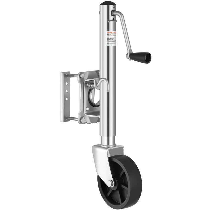 VEVOR Trailer Jack with Wheel 1000 lbs Load Capacity Heavy Duty Swivel Boat Trailer Jack with PP Single Wheel Ergonomic Handle 10inch Lift Fit for RVs Boats Horse Trailers Utility Trailers - Image 2
