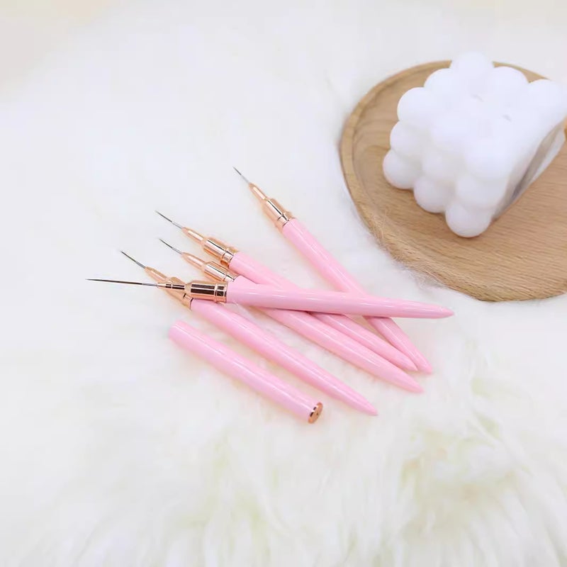 قلم طلاء الأظافر Mineki Nail Art Liner الياباني لرسم الخطوط الدقيقة ومجموعة فرش طلاء الأظافر الفرنسية - Image 4