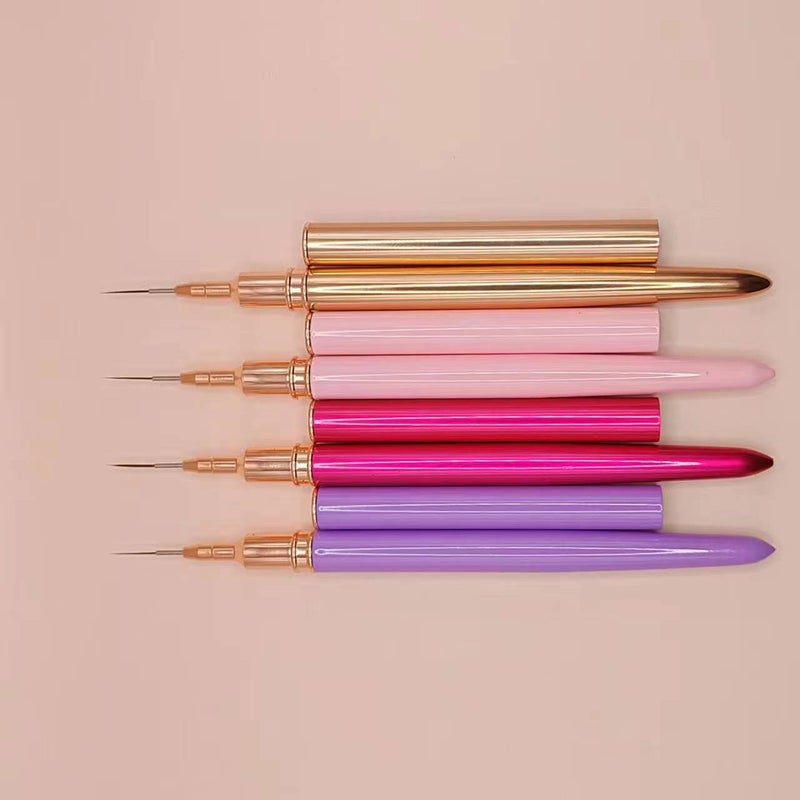 قلم طلاء الأظافر Mineki Nail Art Liner الياباني لرسم الخطوط الدقيقة ومجموعة فرش طلاء الأظافر الفرنسية - Image 3