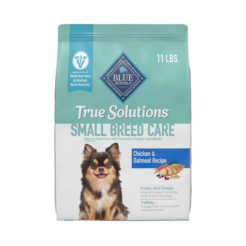 Blue Buffalo True Solutions Small Breed Care Natural Dry Dog Food for Adult Small Breed Dogs, Chicken, 11-lb. Bag - Image 1