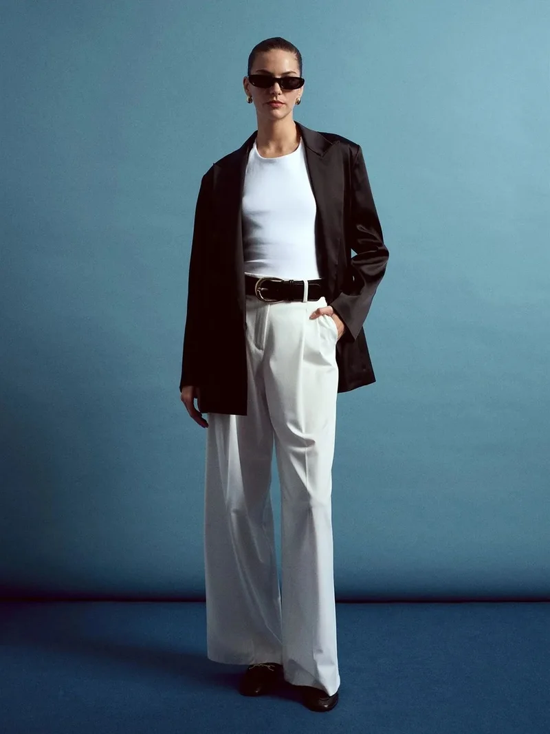 ديلفين DILVIN Women's Crepe Blazer Jacket