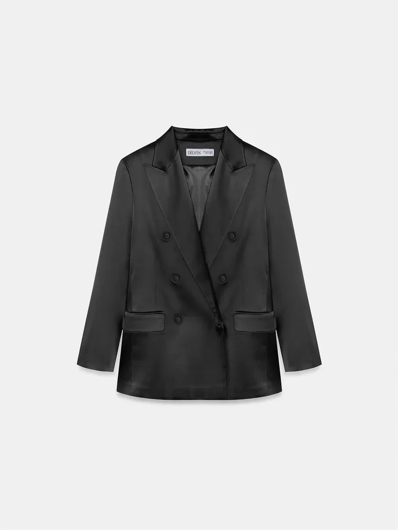 Dilvin DILVIN Women's Crepe Blazer Jacket