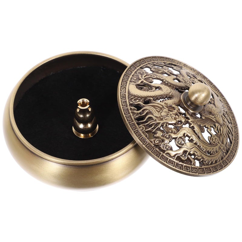 Copper Incense Burner Aroma Stove with Flat Base for Home Fragrance and Decor - Image 2