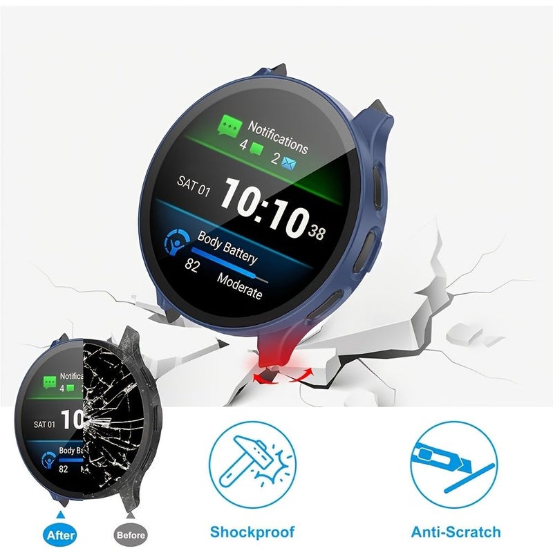For Venu 3 Ink Blue Black Transparent 3 Pack Case Screen Protector - Image 5