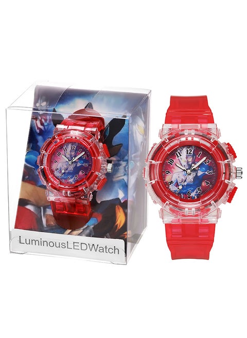Glowing Ultra Hero Kids Watch Quartz Red Siro