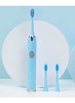 MARGOUN Electric Toothbrush Sonic Rechargeable Portable Travel Toothbrush Battery Operated with 2x Replacement Brush Heads Blue  - Image 3