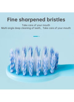 MARGOUN Electric Toothbrush Sonic Rechargeable Portable Travel Toothbrush Battery Operated with 2x Replacement Brush Heads Blue  - Image 4