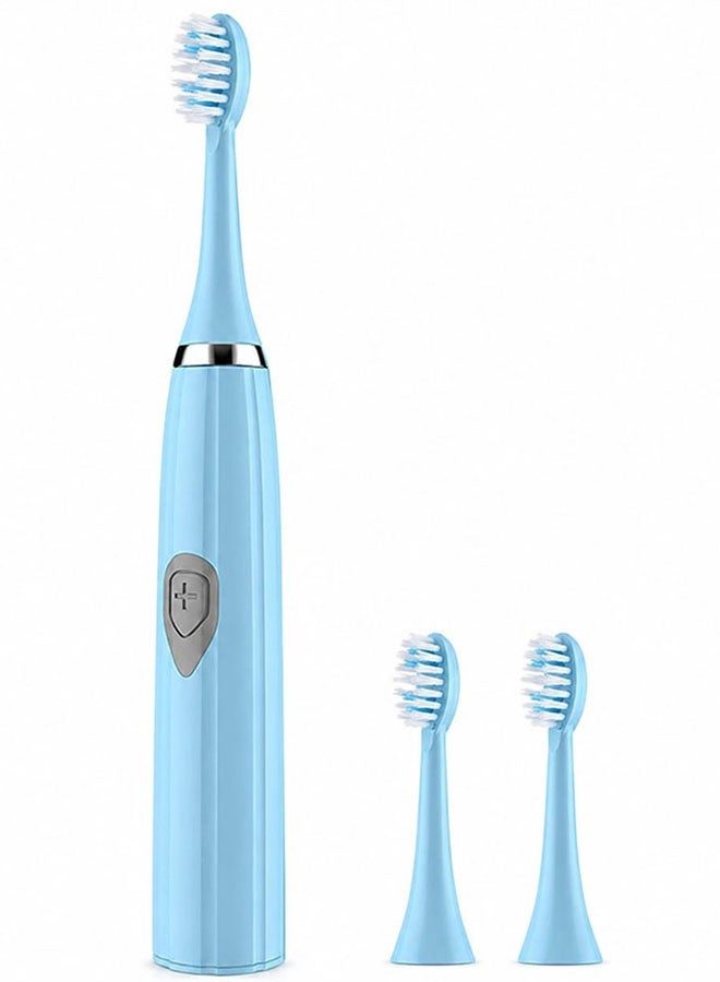 MARGOUN Electric Toothbrush Sonic Rechargeable Portable Travel Toothbrush Battery Operated with 2x Replacement Brush Heads Blue - Image 2