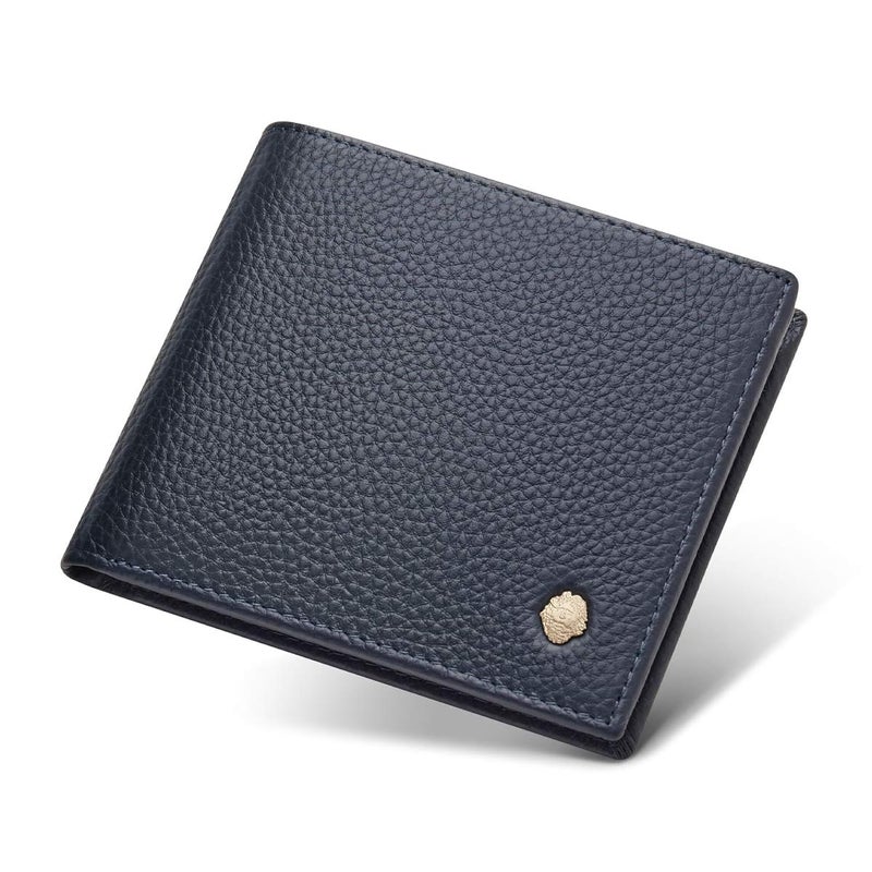 LAORENTOU Men's Wallets Genuine Leather Mens Bifold Wallets with Zipper Coin Pocket Casual Men Purse Slim Wallet - Image 4