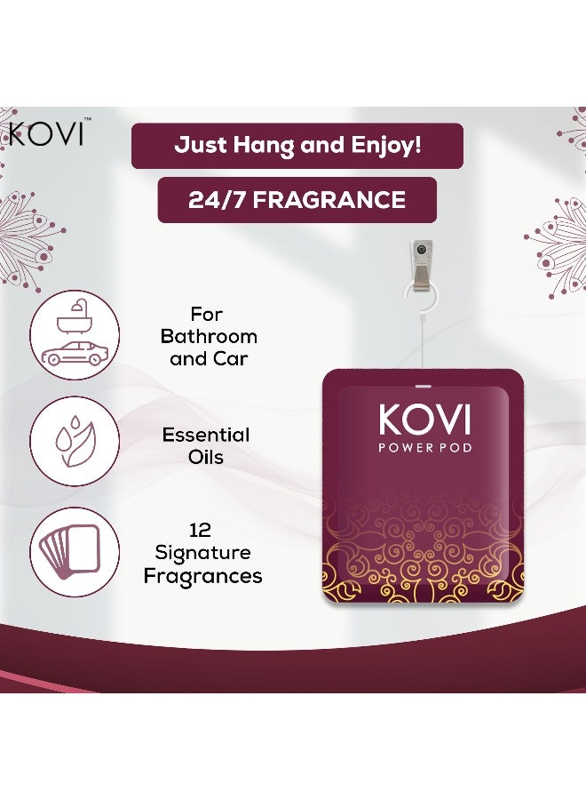 Kovi بود عطر الهواء لقوة الحمام والسيارة، عود حنين، معزّز بالزيوت الأساسية، روائح تدوم طويلاً، 10 جرام - Image 2