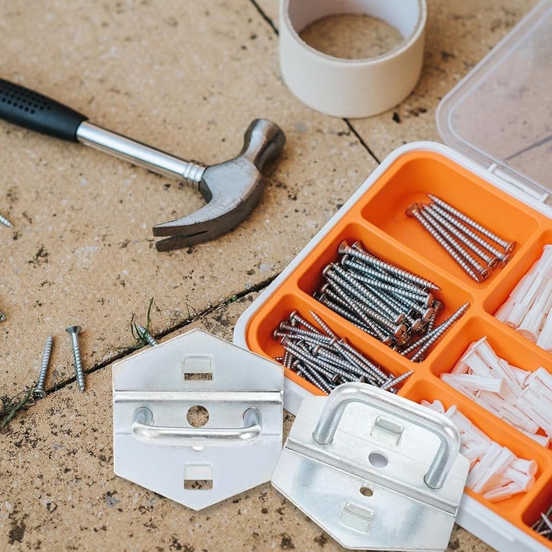 خطافات لوح معدني ثقيل 6 قطع على شكل U لتنظيم أدوات ورشة المرآب - Image 4