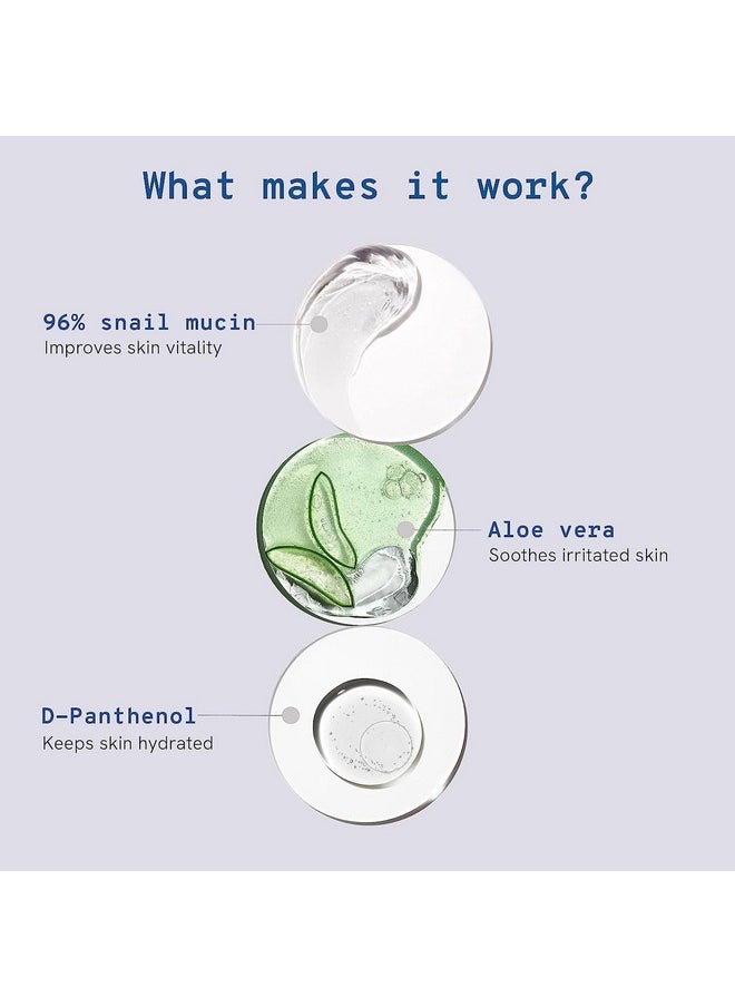 Snail 96 Mucin Serum 100Ml & 2% Bio Retinol Under Eye Cream 15G For Deep Hydration & Reduce Dark Circles & Fine Lines With 96% Snail Mucin Aloe Vera 2% Bio Retinol & 2% Kakadu Plum