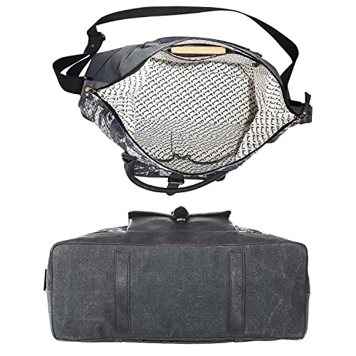Mona B 30L Travel Duffle Bag for Men and Women with Adjustable Shoulder Strap - Grey - Image 4