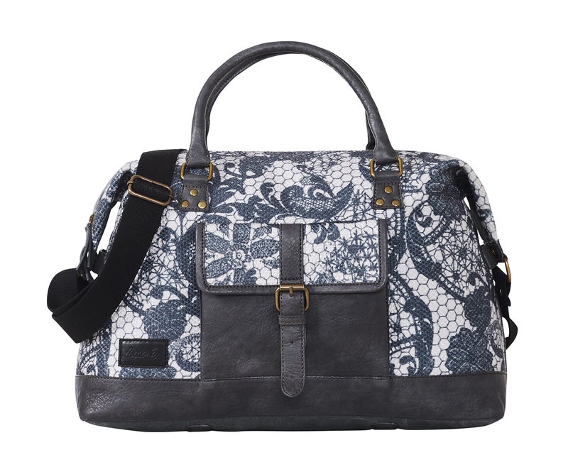 Mona B 30L Travel Duffle Bag for Men and Women with Adjustable Shoulder Strap - Grey - Image 1