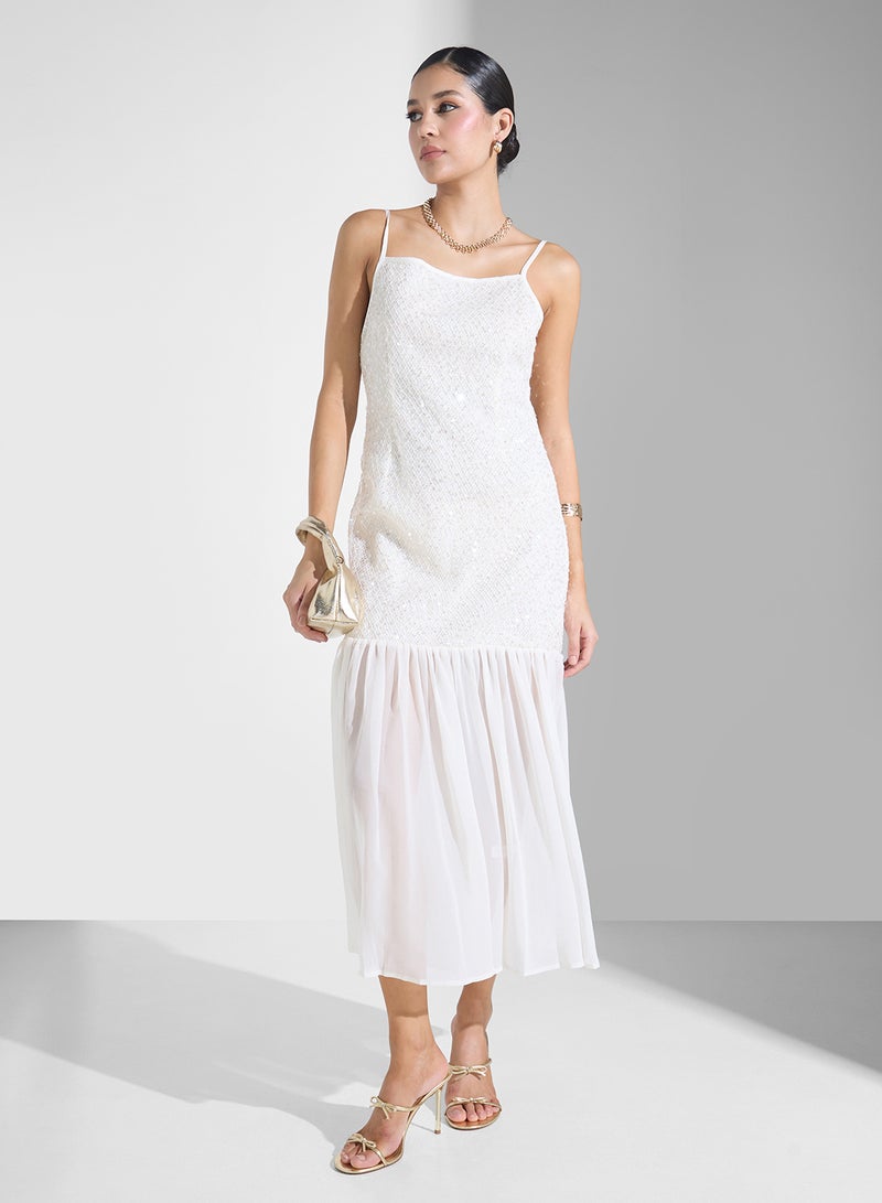 Ginger Strappy Sequins Drop Waist Dress - Image 4